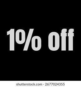 1% off business vector icon