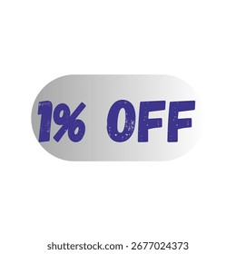 1% de descuento icono de Vector de negocios
