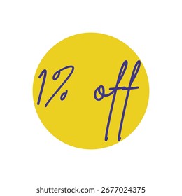 1% off business vector icon