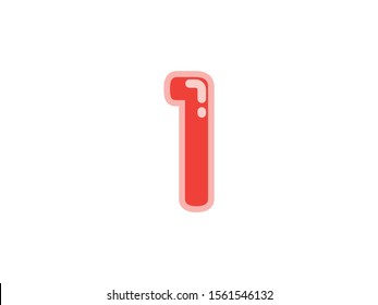 1 one number red cherry marmalade vector jelly glossy bright typography for web holiday event 