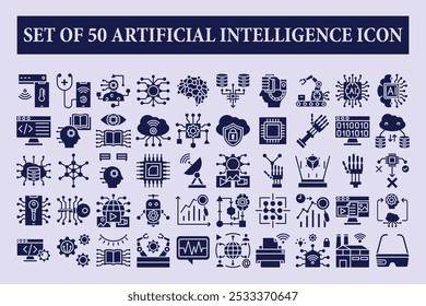 1 pacote de ícones de tema de digitalização, estilo de glifo