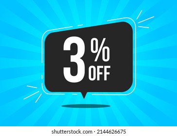 1 Percent Off. Black Balloon On Top Of A Light Blue Background