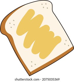 1 Piece Of Buttered Toast