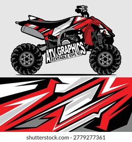 1 Профессиональный внедорожный ATV и UTV шаблон обертывания автомобиля Современный дизайн гоночной ливреи