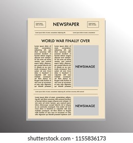 newspaper blank template images stock photos vectors world war 1 newspaper template