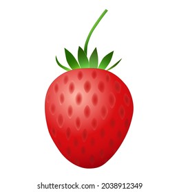 1 ripe fresh red strawberry