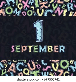1 September Template Vector Illustration 