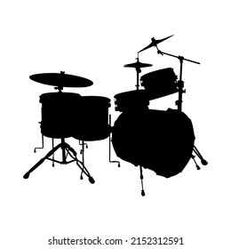 1 set of drums for a music concert. suitable for band projects. simple vector.