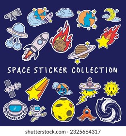 1 set of space theme stickers