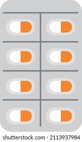 1 hoja de medicamento simple en cápsulas