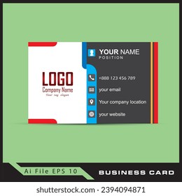 1 side print business card design template