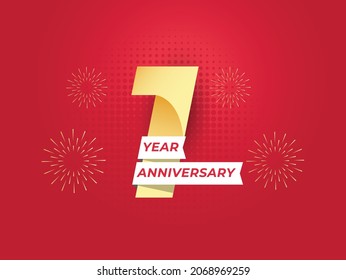 1 st anniversary Logo Colletions Template 