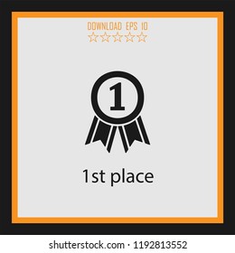 1 st place  vector icon
