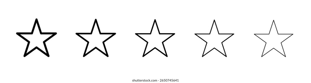 1-Sterne-Bewertungs-Symbol, Vektorkontursymbol oder -grafik