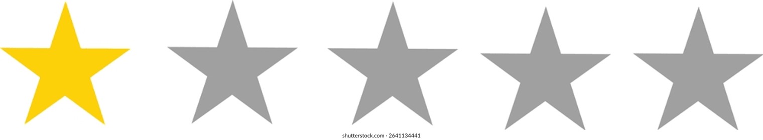 1 star review icon vector
