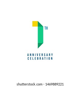 1 Th Anniversary Celebration Vector Template Design Illustration