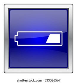 1 third charged battery icon. Internet button on white background. EPS10 vector.