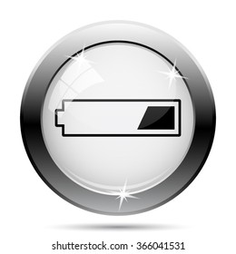 1 third charged battery icon. Internet button on white background. EPS10 vector.
