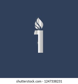 1 torch silver luxury logo