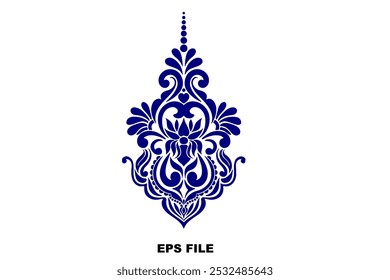 1 Traditional Indian paisley motif.Traditional ethnic ornament. Object isolated on white background. vector eps.eps