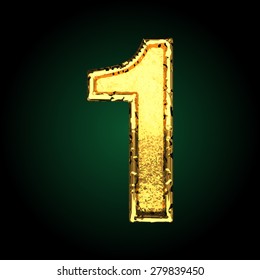 1 vector golden letter