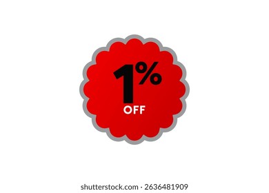 1% vector image on white background.