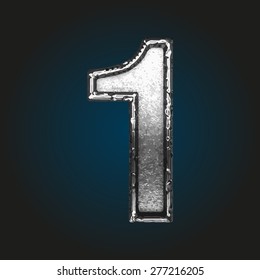 1 vector metal letter