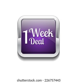 1 Week Deal Purple Vector Icon Button