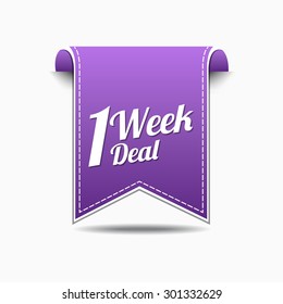 1 Week Deal Violet Vector Icon Design