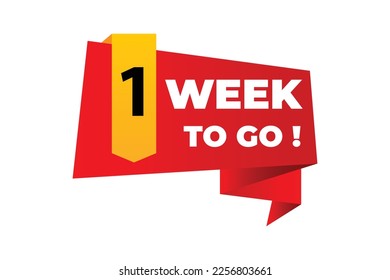 1 Week to go banner design template