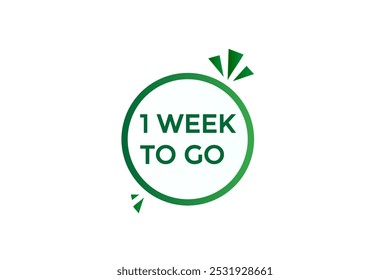 1 week to go, icon, stile, timer, countdown, clock, time,  background, template, 1 week to go countdown, sticker, left banner, business, sale, label button
