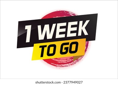 1 week to go word concept vector illustration and 3d style for use landing page, template, ui, web, mobile app, poster, banner, flyer, background, gift card, coupon