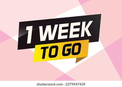 1 week to go word concept vector illustration and 3d style for use landing page, template, ui, web, mobile app, poster, banner, flyer, background, gift card, coupon