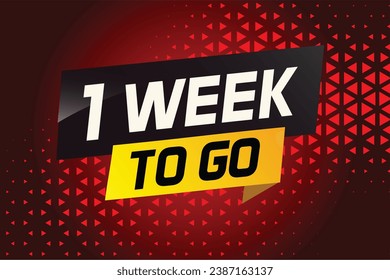 1 week to go word concept vector illustration and 3d style for use landing page, template, ui, web, mobile app, poster, banner, flyer, background, gift card, coupon