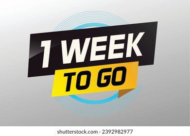1 semana para ir concepto de palabra ilustración vector y 3d estilo para usar página de inicio, plantilla, ui, web, aplicación móvil, afiche, banner, volante, fondo, tarjeta de regalo, cupón