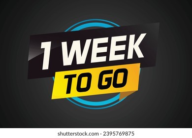 1 semana para ir concepto de palabra ilustración vector y 3d estilo para usar página de inicio, plantilla, ui, web, aplicación móvil, afiche, banner, volante, fondo, tarjeta de regalo, cupón