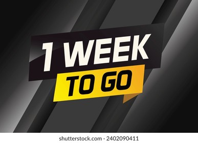 1 semana para ir concepto de palabra ilustración vector y estilo 3d para usar página de inicio, plantilla, ui, web, aplicación móvil, afiche, banner, volante, fondo, gif