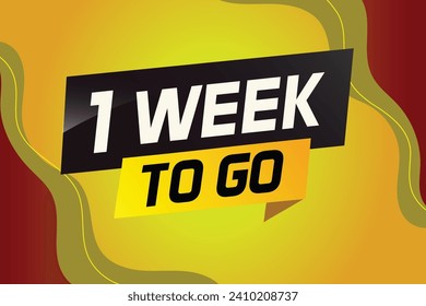 1 week to go word concept vector illustration and 3d style for use landing page, template, ui, web, mobile app, poster, banner, flyer, background, gift card, coupon	

