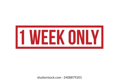 1 Week Only Rubber Stamp Seal Vector