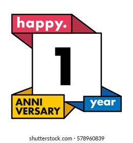 1 Year Anniversary Celebration Design.