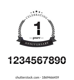 Ilustración vectorial de celebración de 1 año