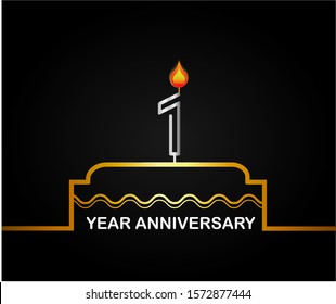 1 year anniversary design template