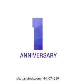 1 Year Anniversary with Low Poly Design