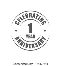 1 Year Celebrating Anniversary Logo