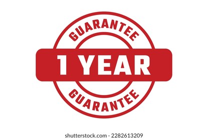 1 Year Guarantee Rubber Stamp