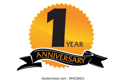 1 Year Ribbon Anniversary 