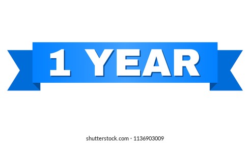 1 Year Text On Ribbon Designed Stock Vector (Royalty Free) 1136903009 ...