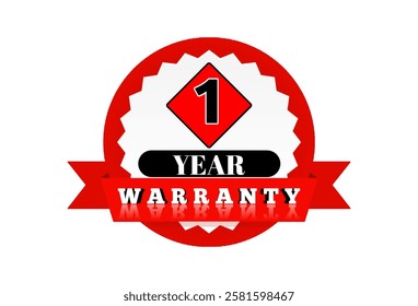 1 year warranty badge, 1 year warranty logo design, 1 year warranty sticker warranty badge 