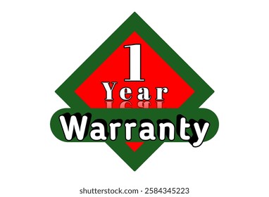 1 year warranty badge, 1 year warranty sticker warranty badge logo design 