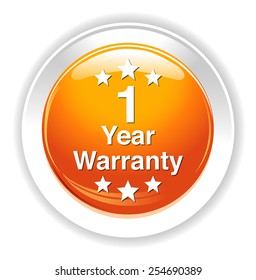 1 year warranty button